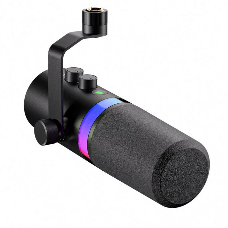 Wireless Podcast Microphone Dual Mic - Microfono Dinamico Professionale USB XLR a