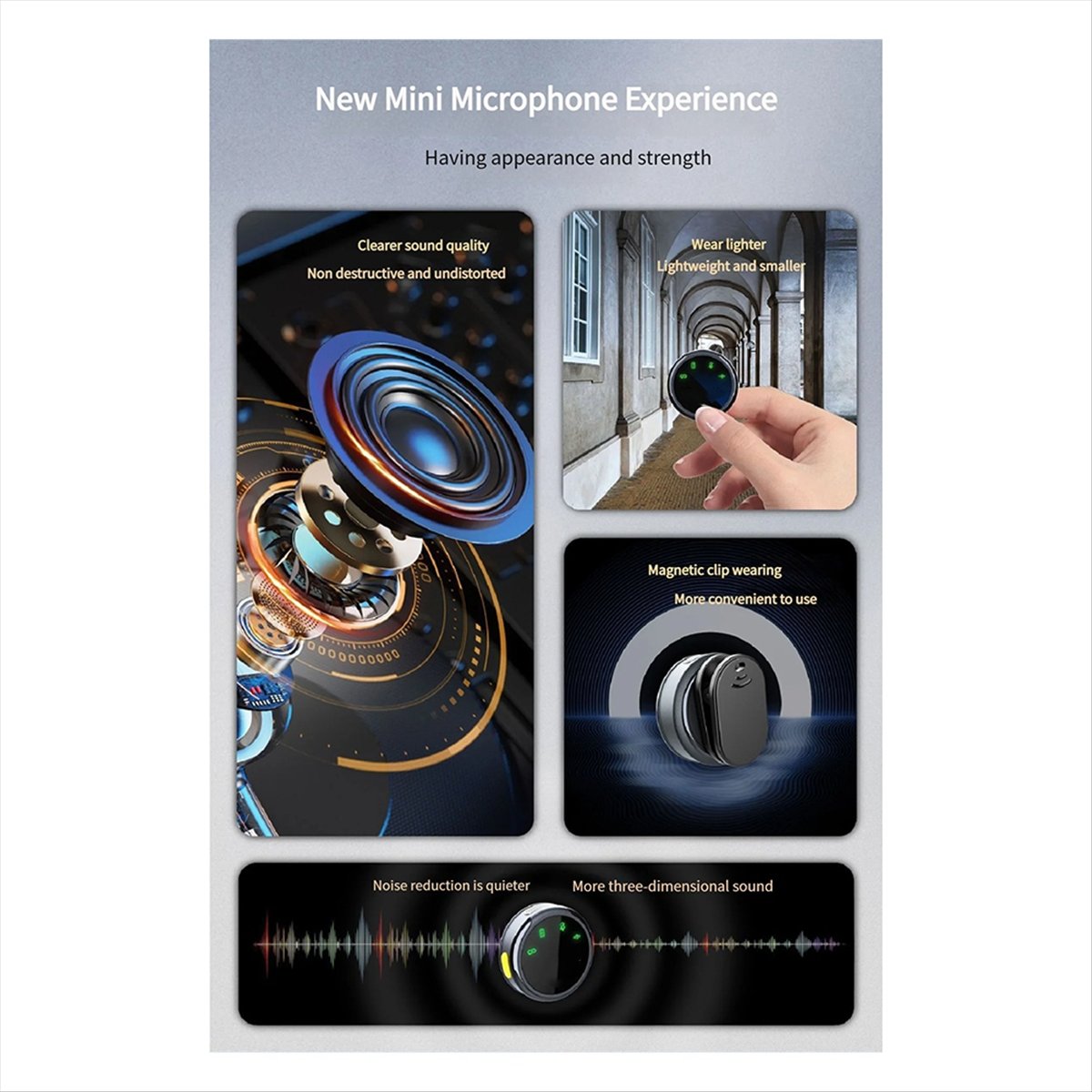 Magnetic Lavalier Microphone Clip On - Microfono lavalier wireless S5 Microfono magnetico