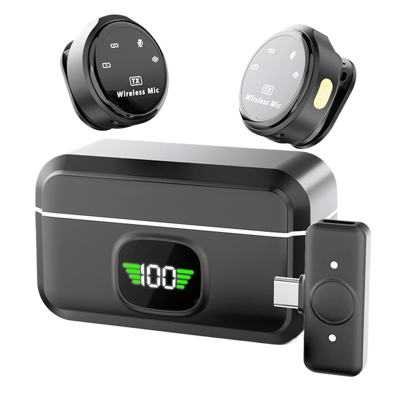 Charging Case For Wireless Microphones - Microfono Lavalier Wireless per iPhone e