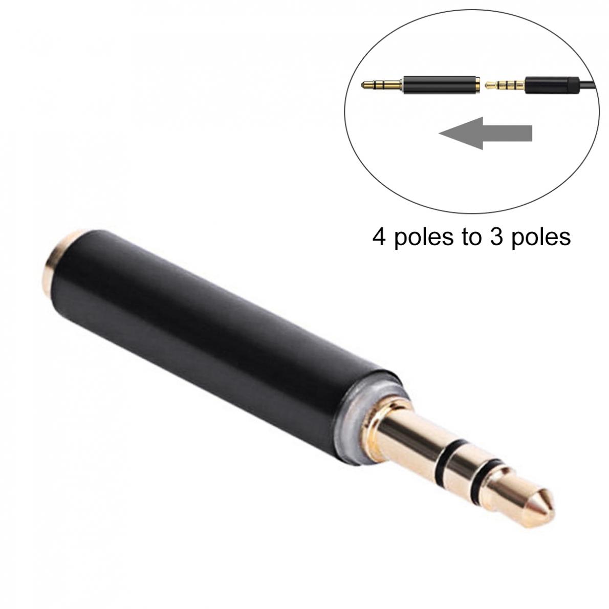 3.5Mm Trs To Trrs Adapter Audio Cable - Adattatore Audio Stereo TRS Placcato Oro