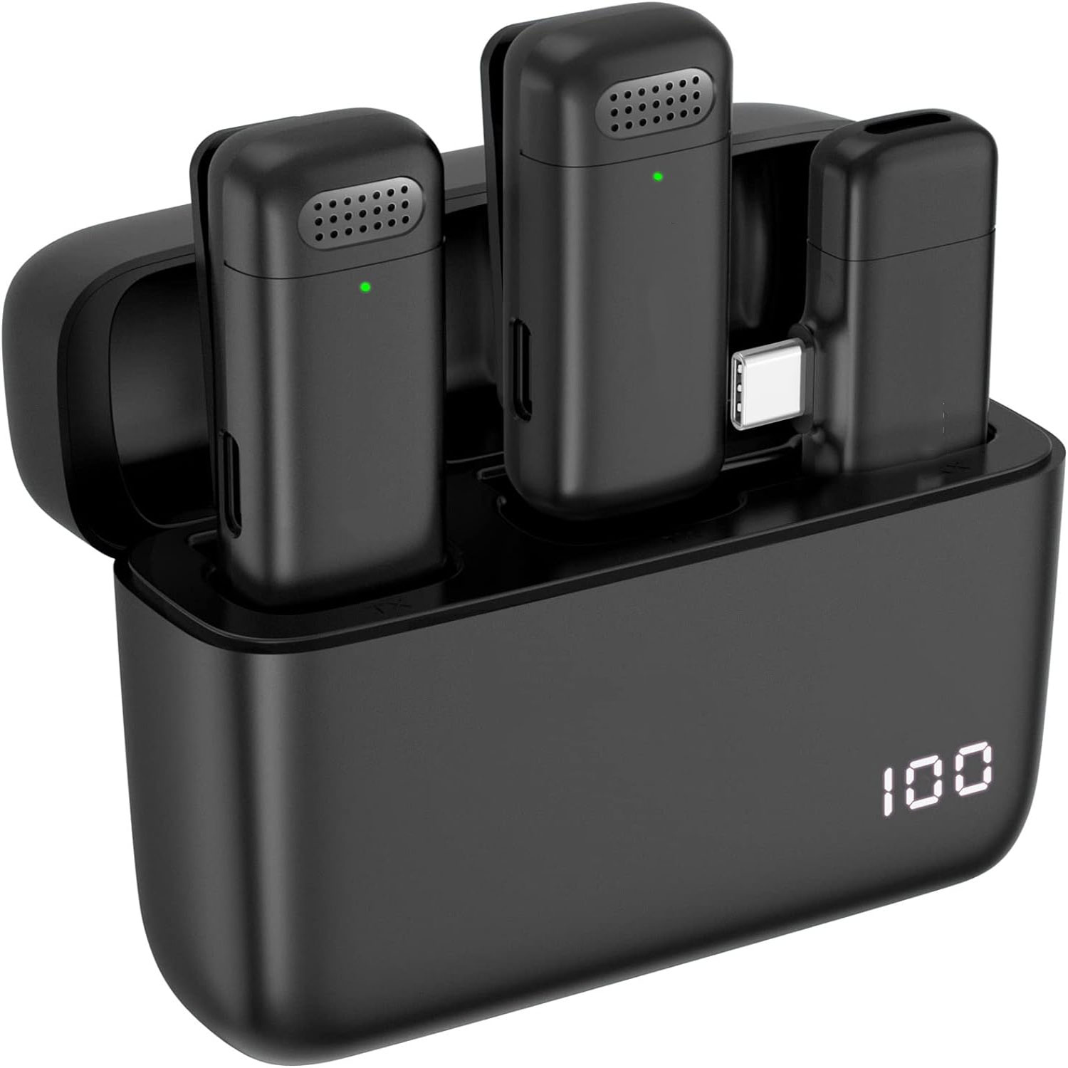 Charging Case For Wireless Microphones - Microfono Lavalier Wireless (2 Pezzi) con