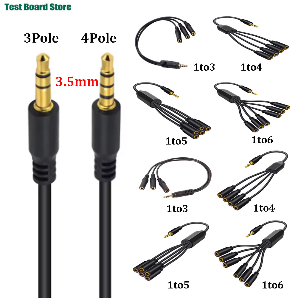 3.5Mm Trs To Trrs Adapter Audio Cable - Splitter per Cuffie da 3,5mm, Cavo