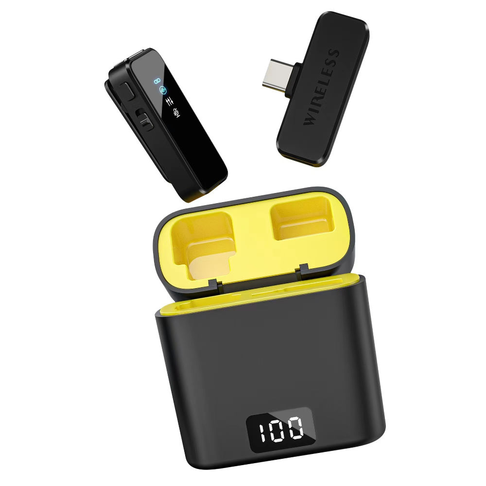 Charging Case For Wireless Microphones - Microfono Wireless per Streaming con Cancellazione