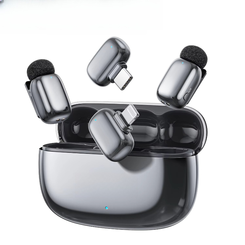 Wireless Mic For Smartphone Video Recording - Mini microfono wireless da bavero, con