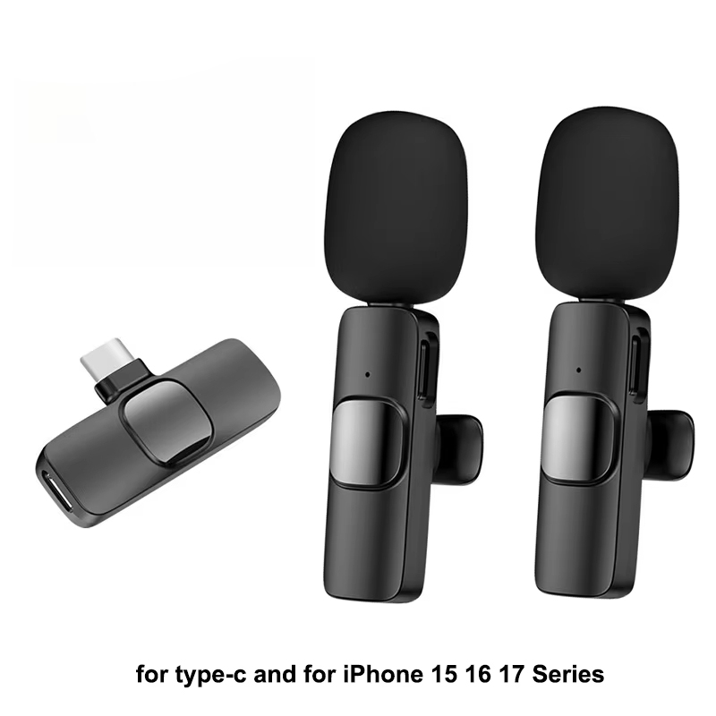 Wireless Mic For Smartphone Video Recording - Microfono Lavalier Wireless per Smartphone Type-C,